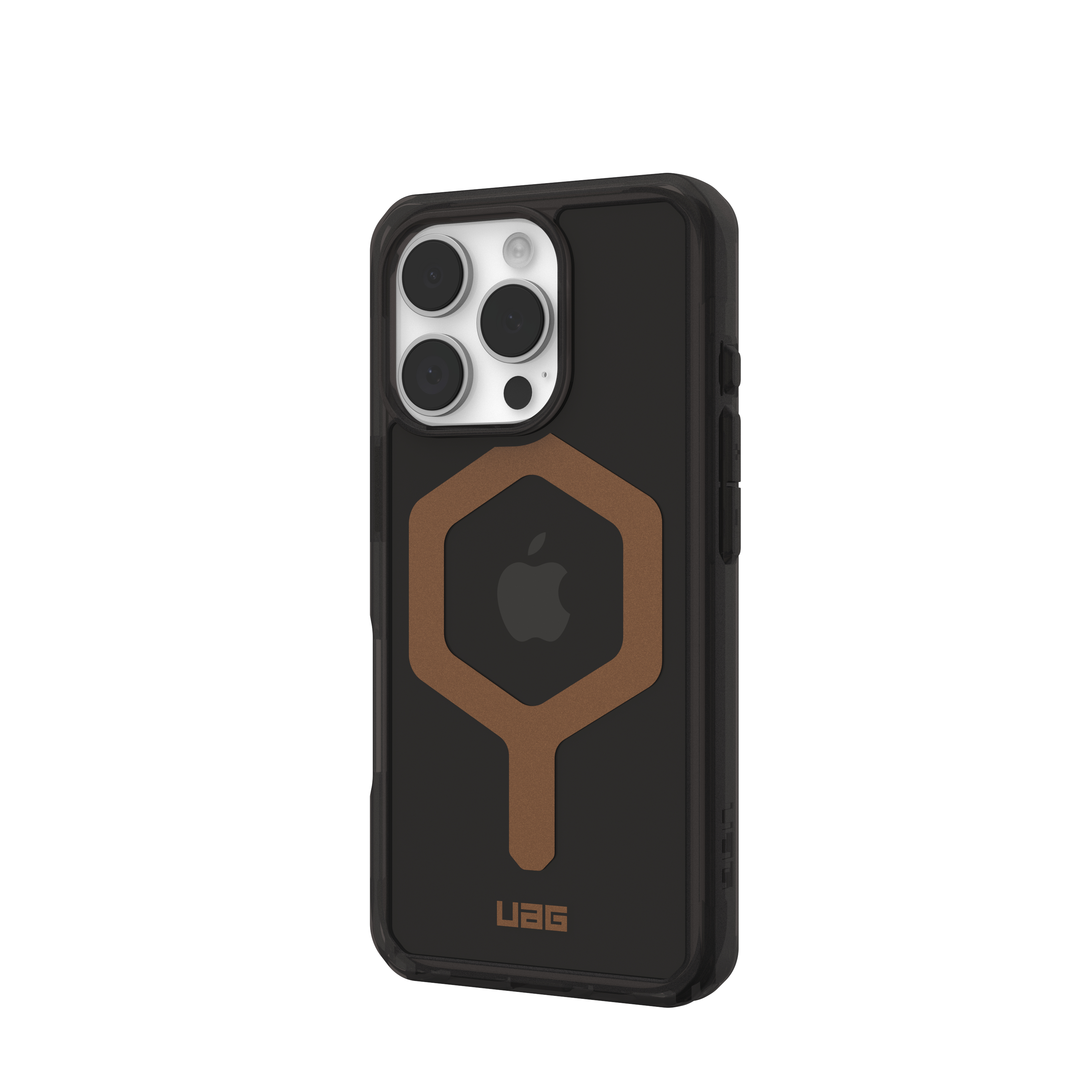 iPhone 16 Pro MagSafe Hybrid Schutzhülle Plyo (114480114085) - Schwarz / Gold