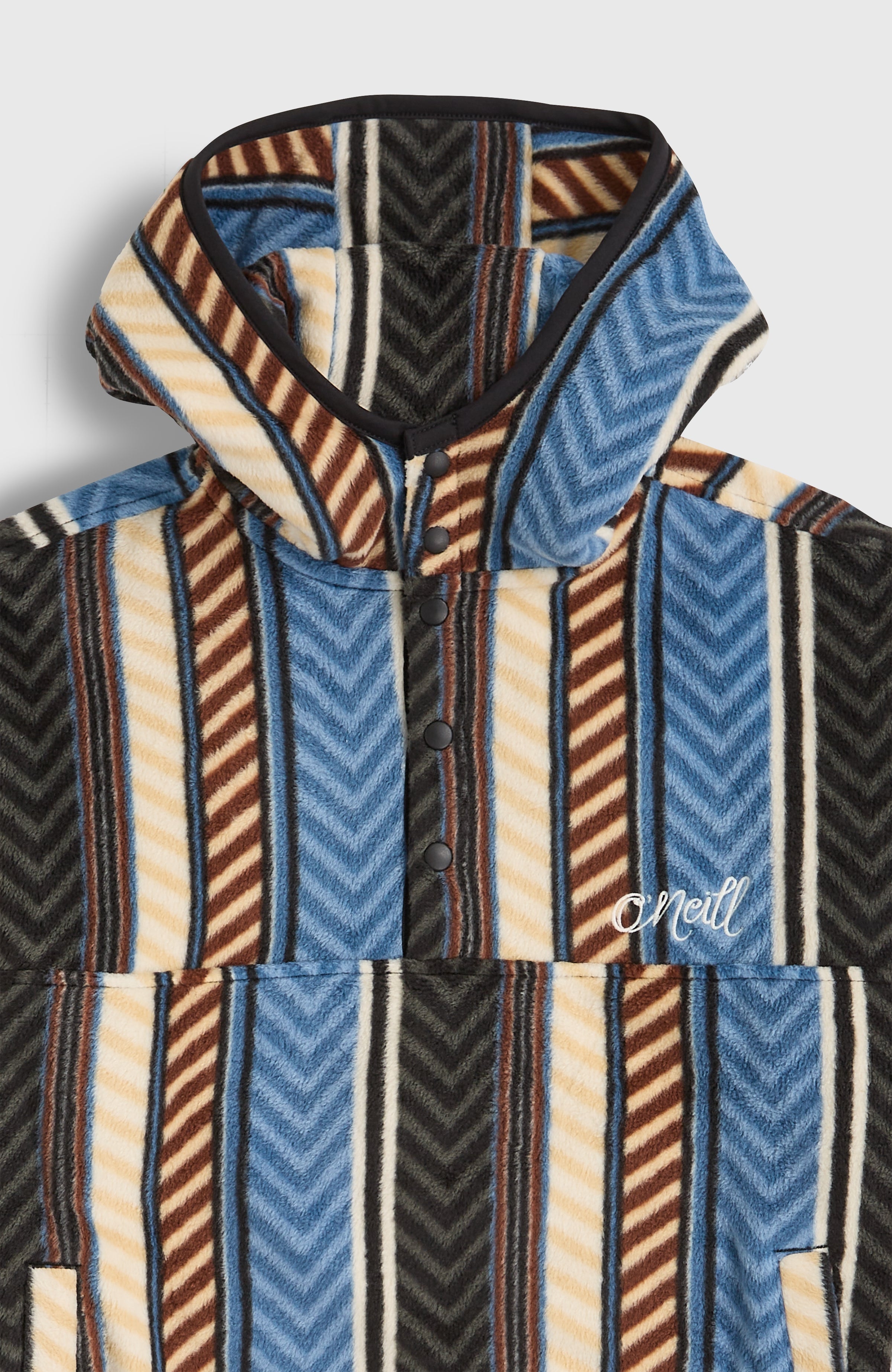 Superfleece hoodie met halve rits