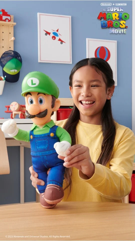 Super Mario Movie - Roto Bamse Luigi (38 cm)