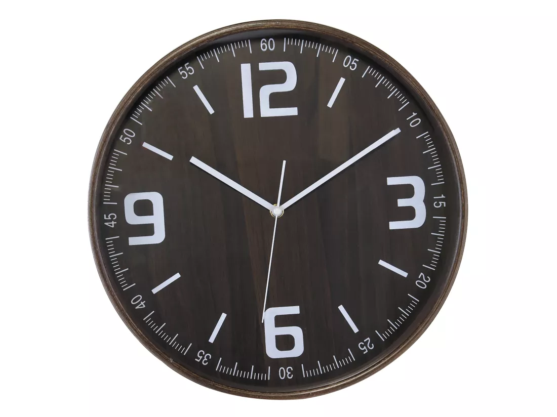 Horloge ronde en bois 32cm