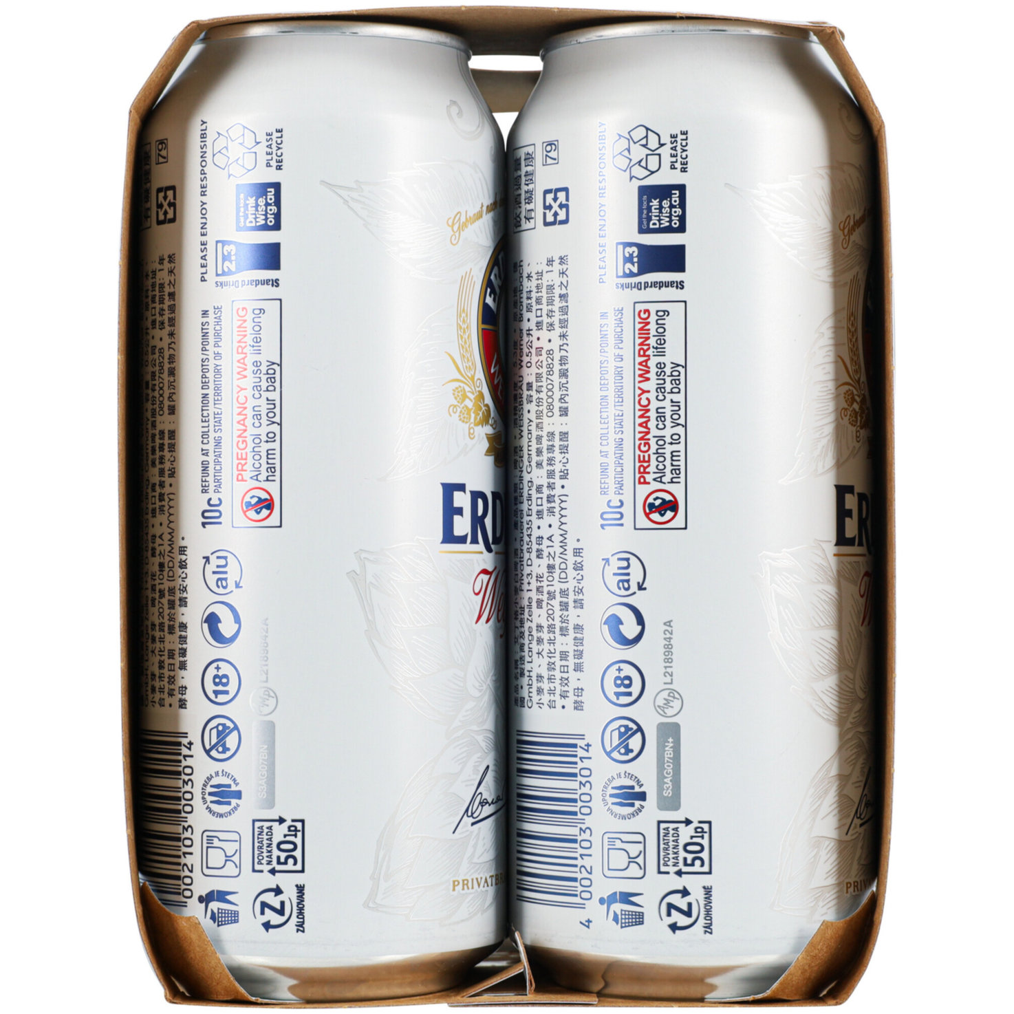Erdinger Weissbier Dose 4x50cl -200cl