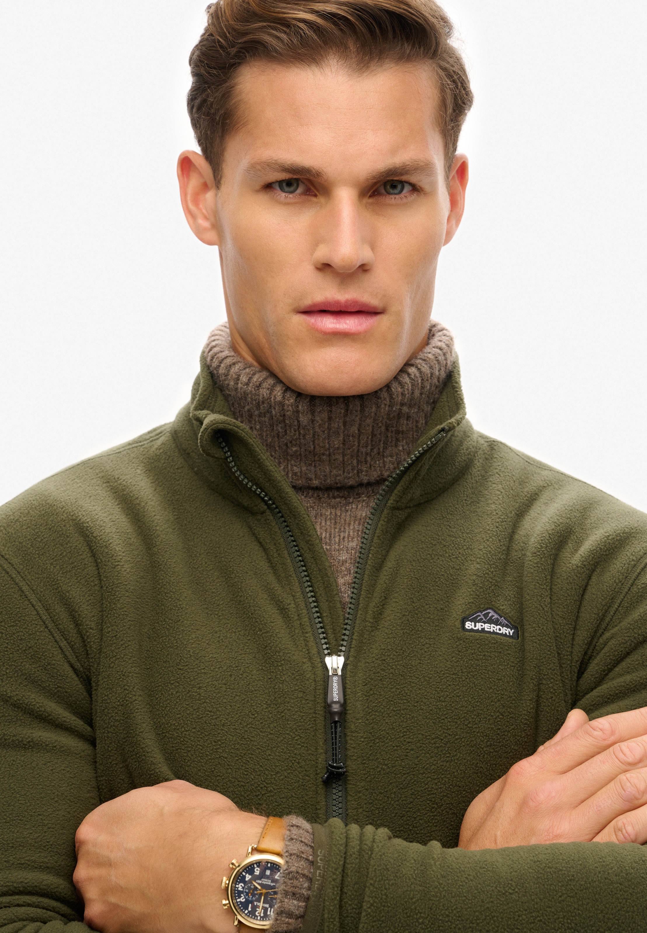 Superdry Fleecejacke »POLAR FLEECE FULL ZIP« mit Kapuze