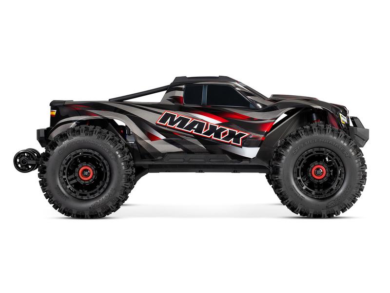 Traxxas Monster Truck WideMaxx Rot ARTR 1:10 Verbreiterte Version des 4WD Brushless Truck «Maxx»
