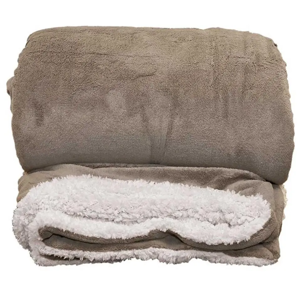 Unique Living - Lars XL plaid 220x240cm taupe