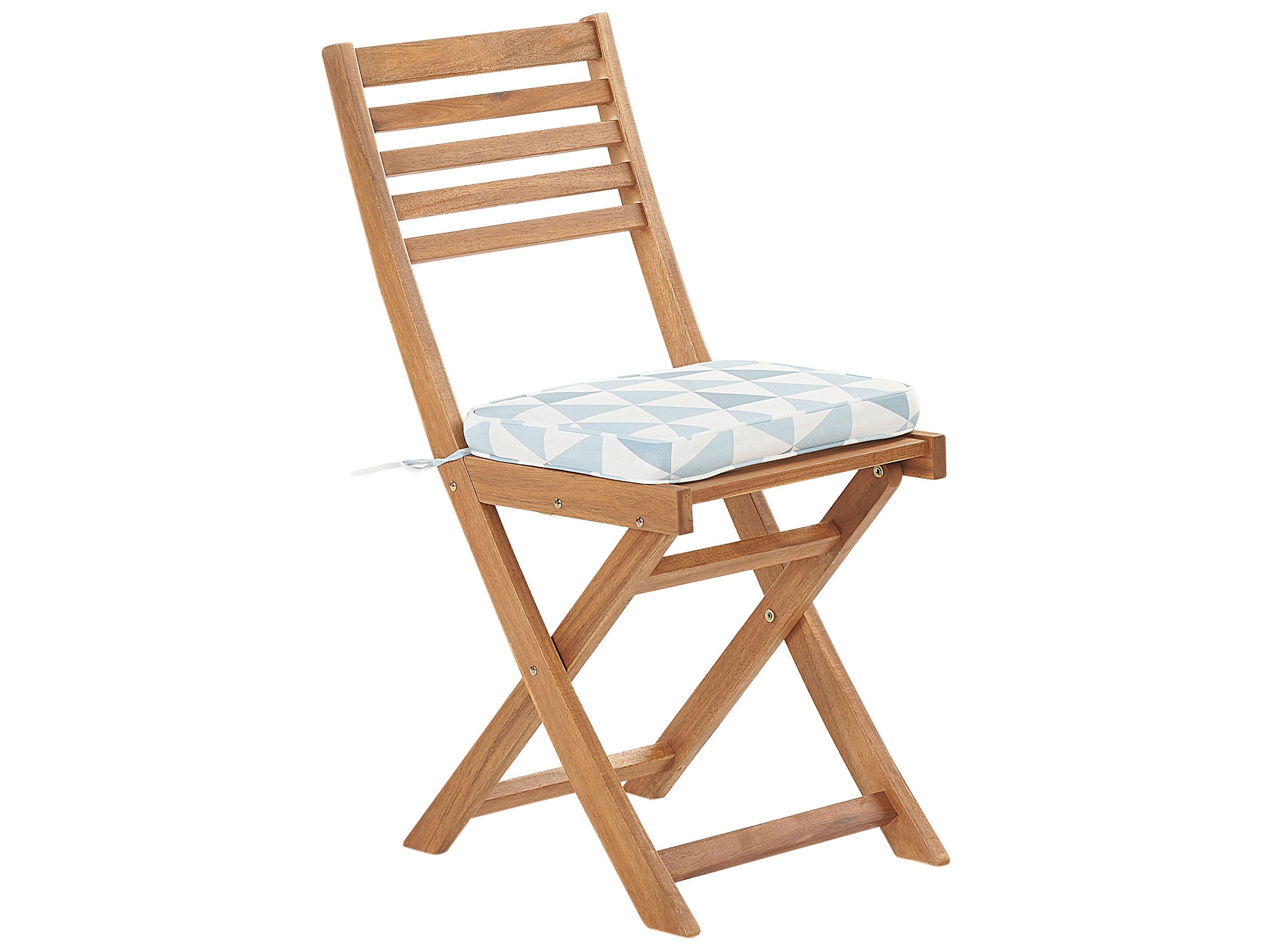 Bistroset met kussens inklapbaar FIJI Acaciahout Blauw
