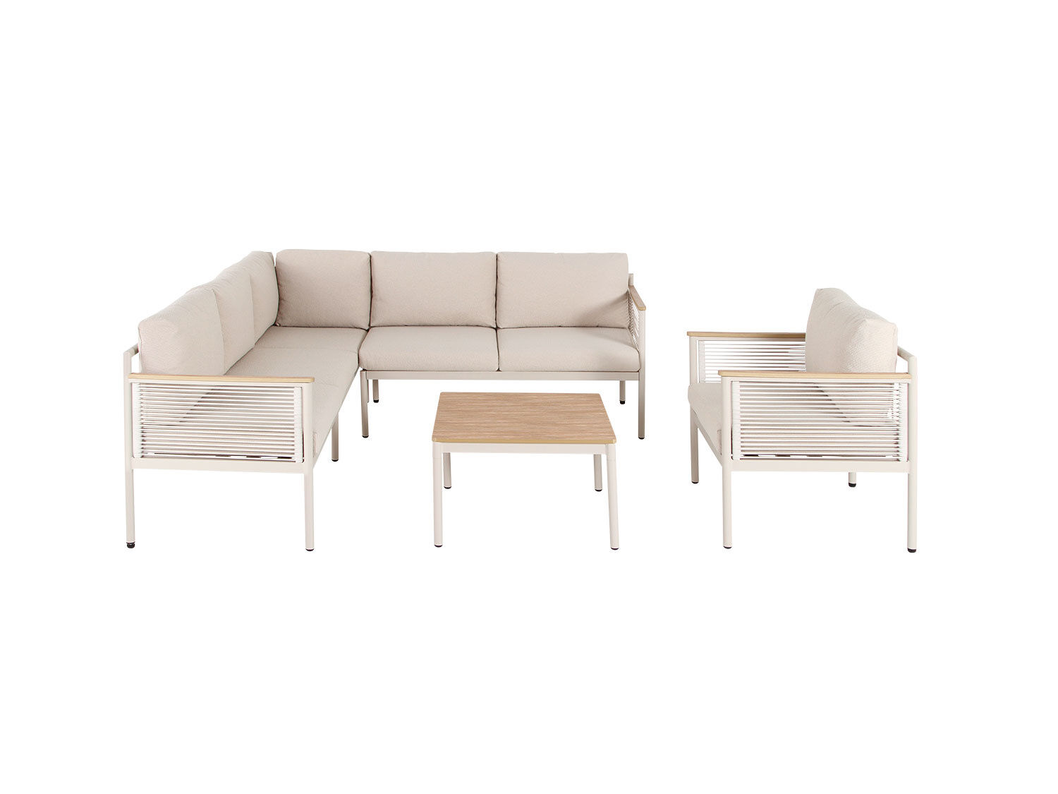 Eck-Lounge Hanna mit Lounge-Tisch
