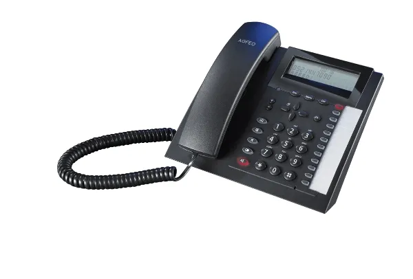 AGFEO T 18, Analog telefon, Højttalertelefon, 99 entries, Sort
