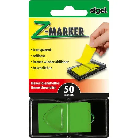 Sigel Z-Marker Film grün, 34 x 69mm, 50 Stück