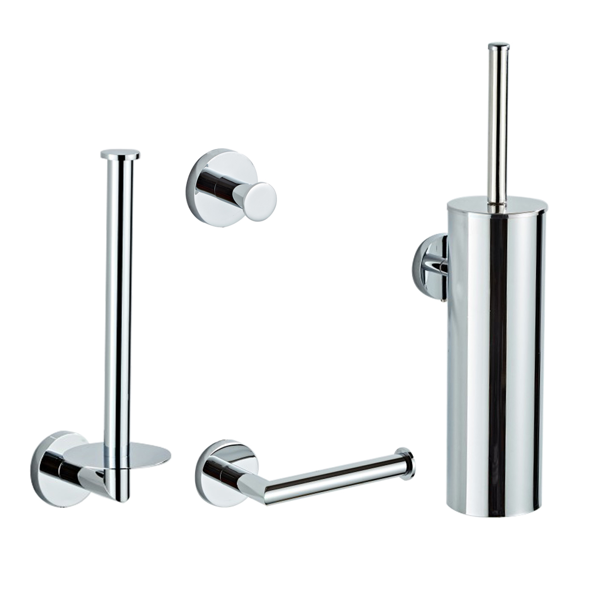 Saniclear Talpa toilet accessoiresset 4-delig chroom