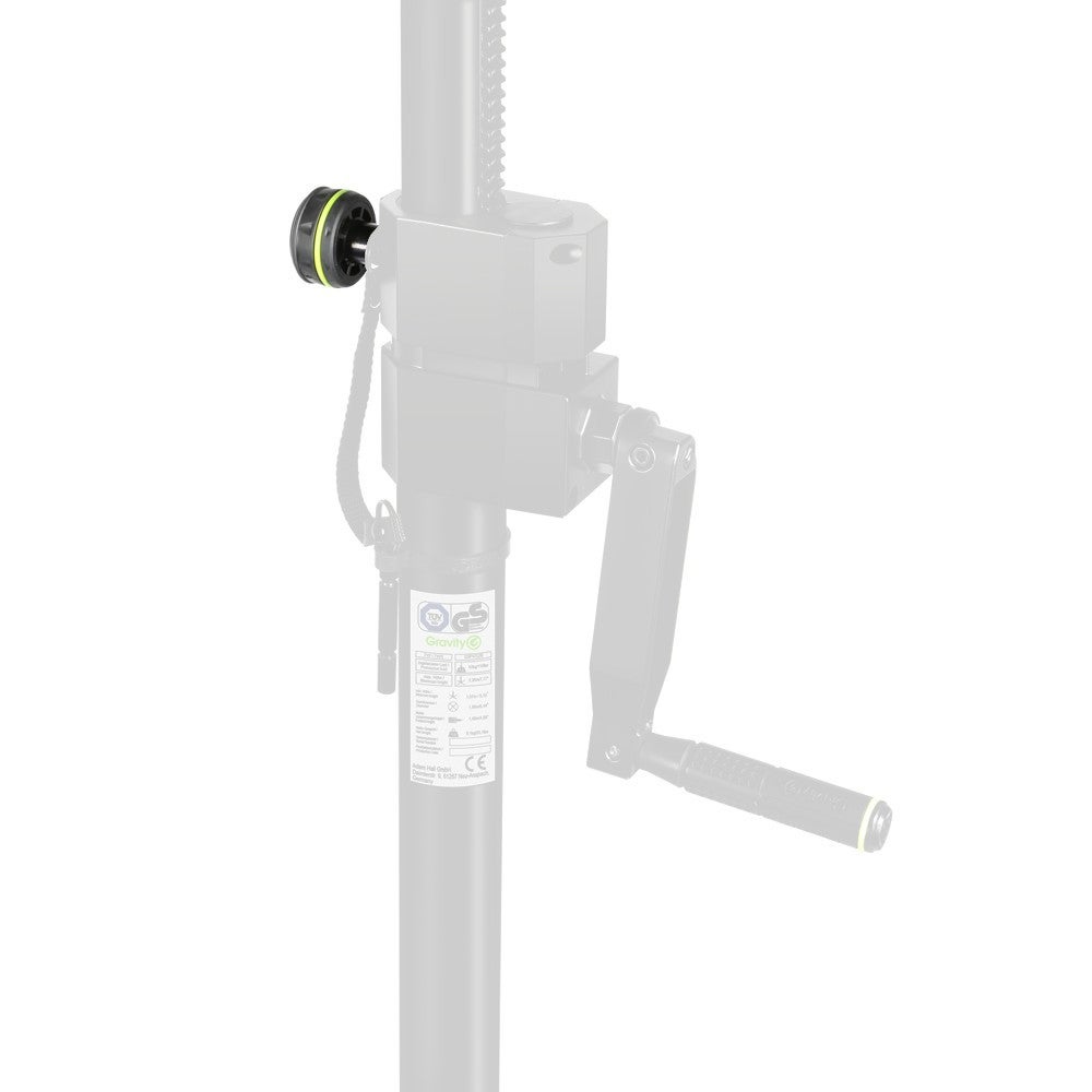 Gravity XSP 1371 luidsprekerstatief wind-up mechaniek stelschroef