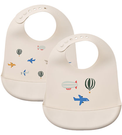 Liewood Lätzchen - Silikon - 2er-Pack - Tilda - Aviator/Ecru