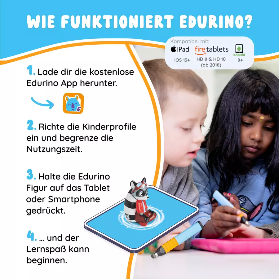 Edurino Lernspielzeug Lernfigur Edurino Starterset Robin - Zahlen & Mengen Mehrfarbig