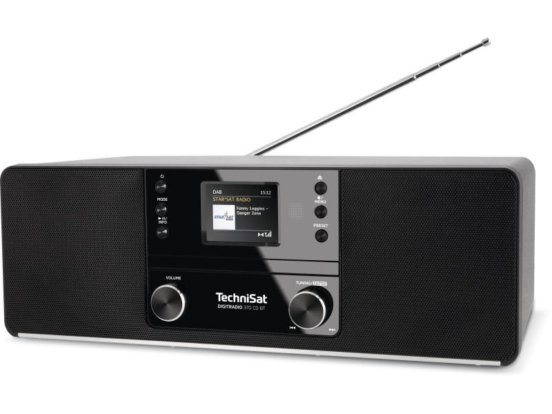 Technisat DAB  Radio DigitRadio 370 CD BT Schwarz DAB /UKW-Stereoradio mit CD-Player und Bluetooth-Audiostreaming