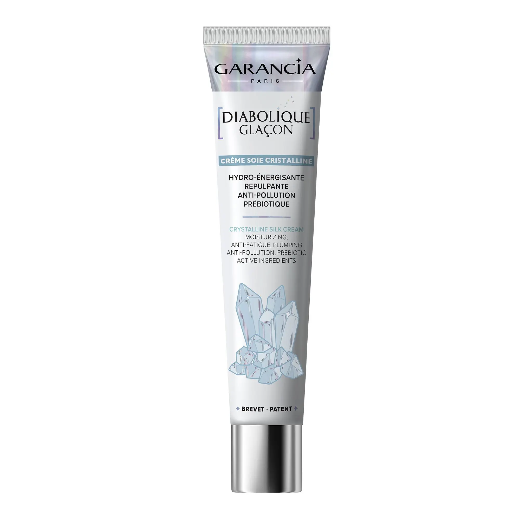 Garancia -DIABOLIQUE GLAÇONCrème soie cristalline Soin hydratant & repulpant, anti-fatigue et anti-pollution & prébiotique 40g - Soin de jour