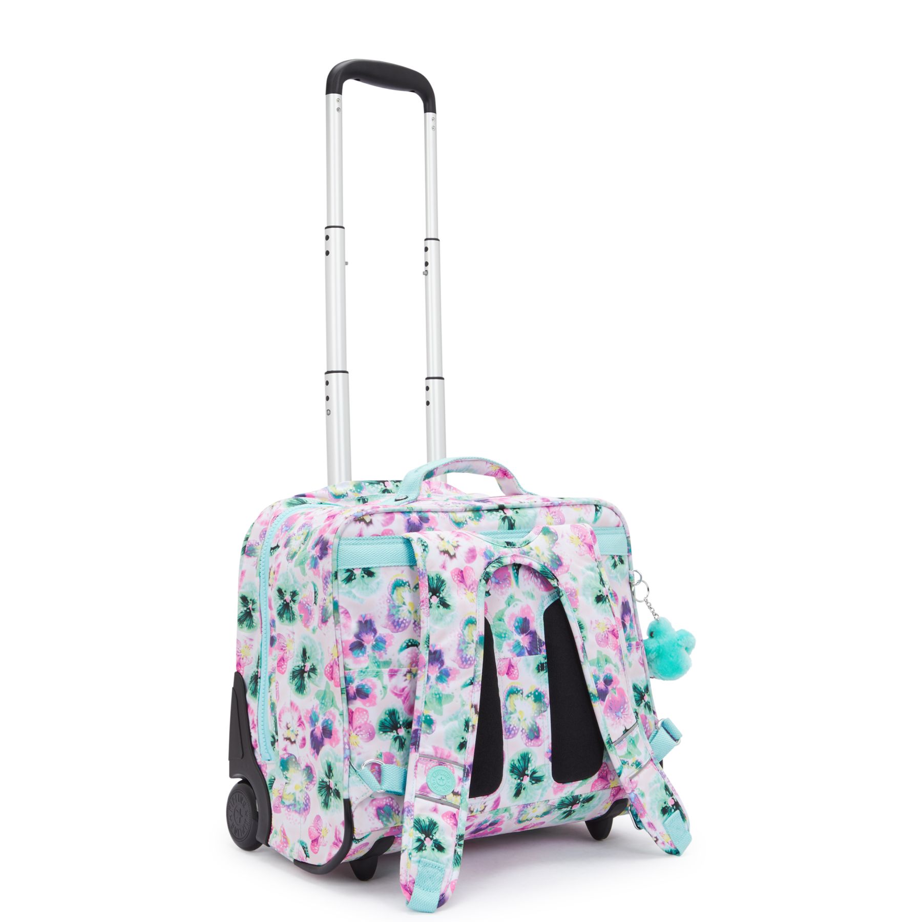 GIORNO Grand sac à dos à roulettes avec compartiment pour ordinateur - Aqua Blossom