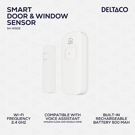 Deltaco Smart magnetisk sensor WiFi - hvid
