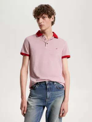 Polo Mouliné com detalhes em slim fit