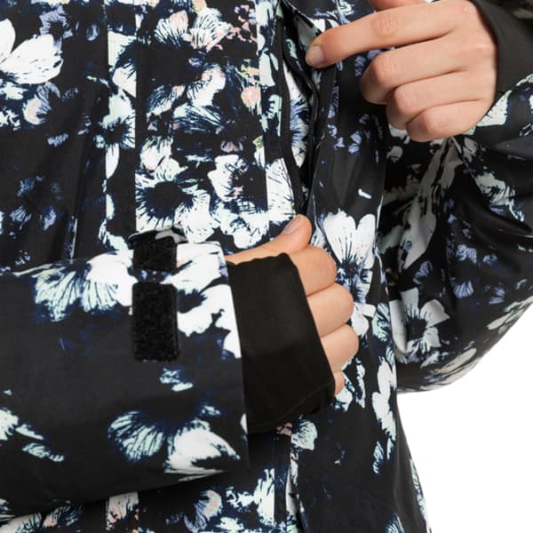 Veste de ski ROXY GORE-TEX GLADE PRINTED JK TRUE BLACK BLACK FLOWERS