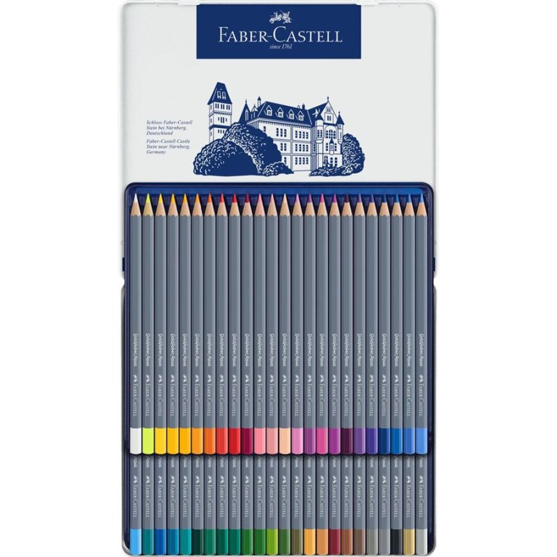 FABER-CASTELL Crayons de couleur aquarellables GOLDFABER