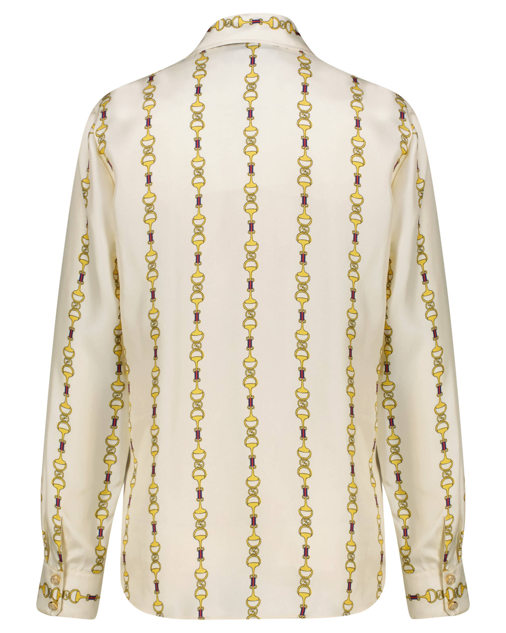 Gucci| Damen Seidenbluse HORSEBIT VERTICAL ON Langarm