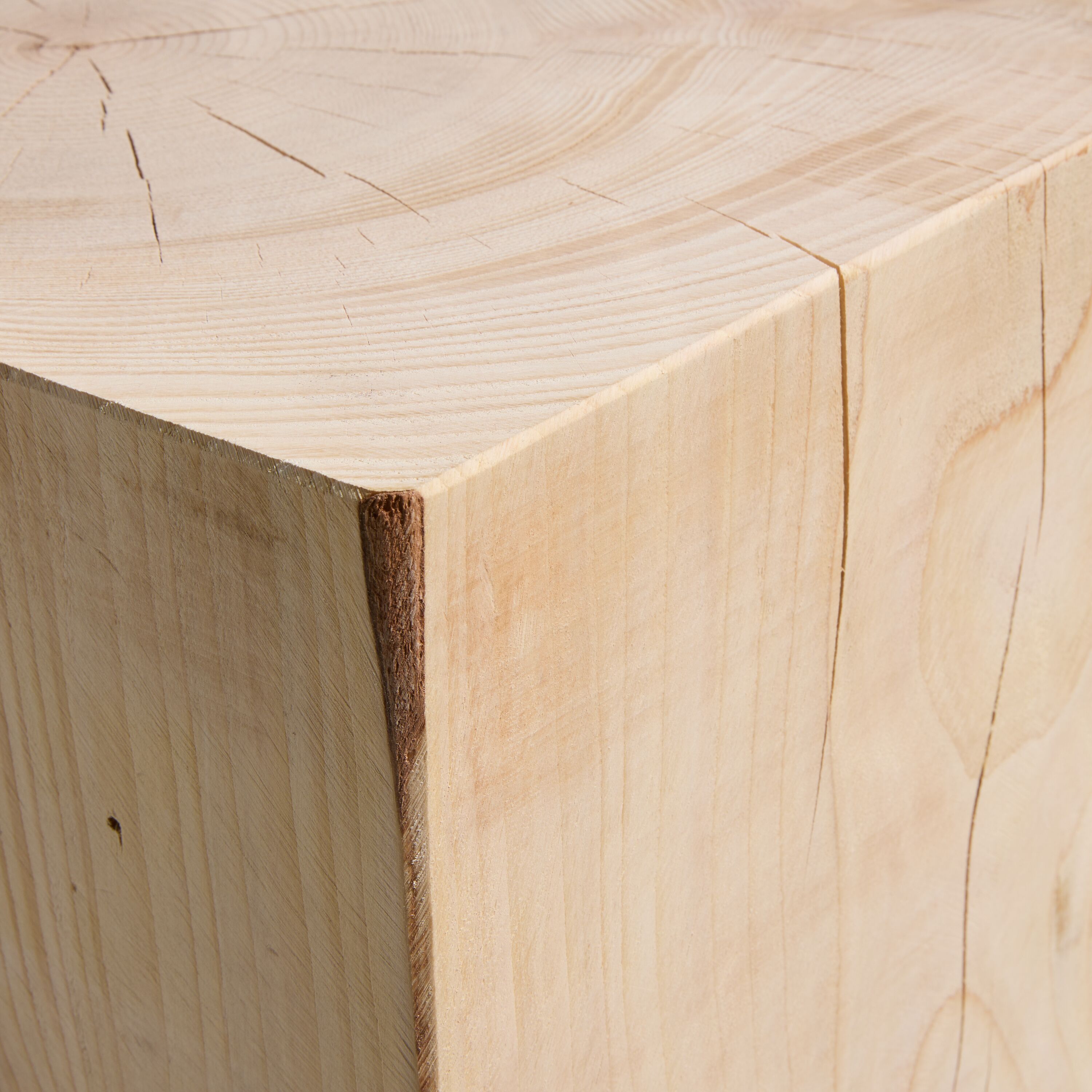 CUBO Beistelltisch - Natur / B: 30.0 cm x T: 30.0 cm x H: 45.0 cm