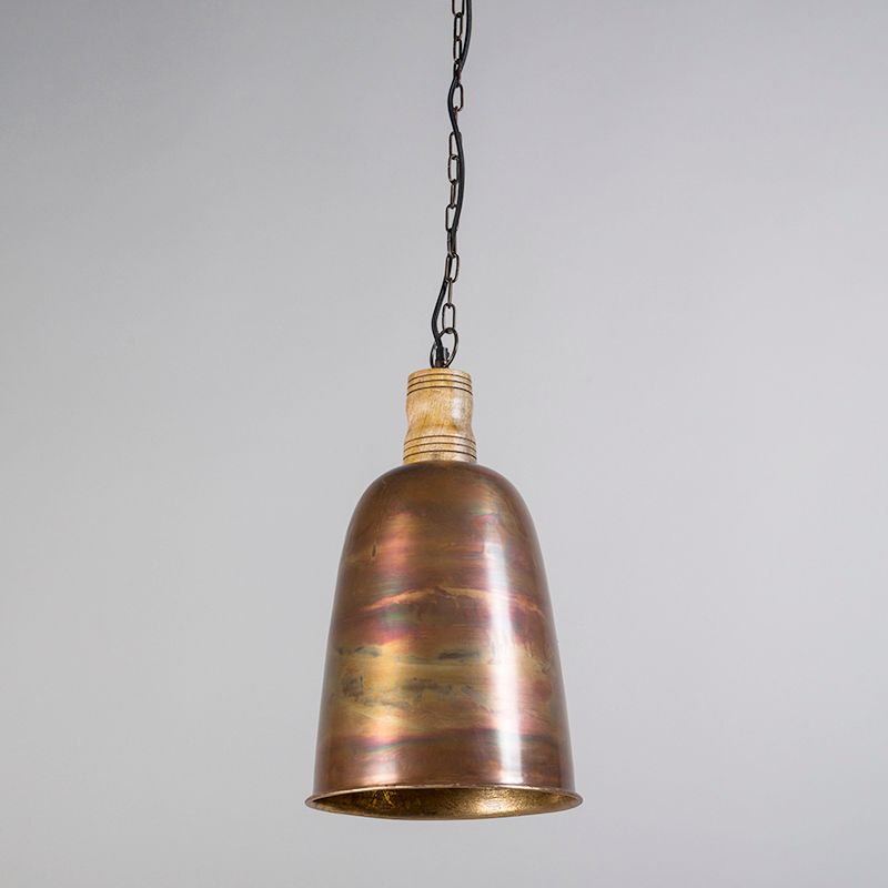 Vintage hanglamp koper met goud - Burn