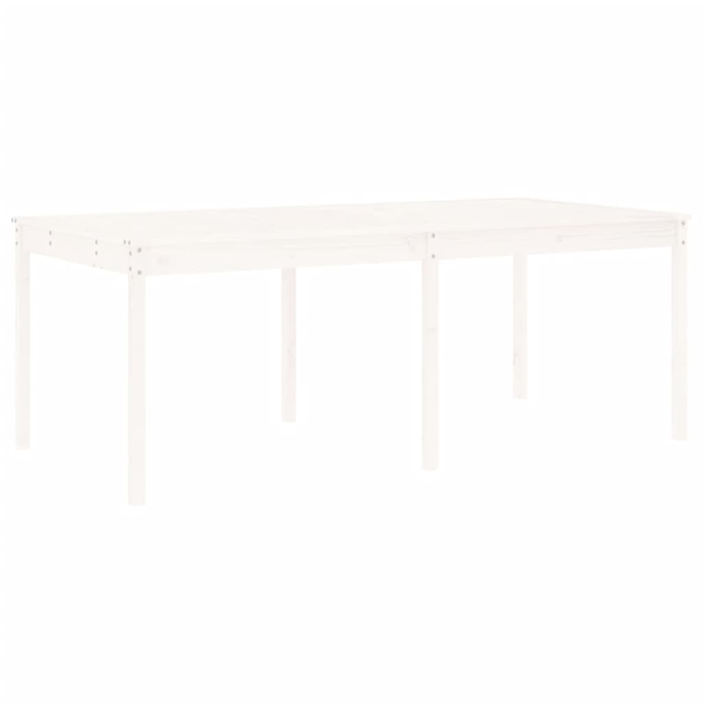 Ensemble à dîner de jardin 17 pcs blanc bois massif de pin
