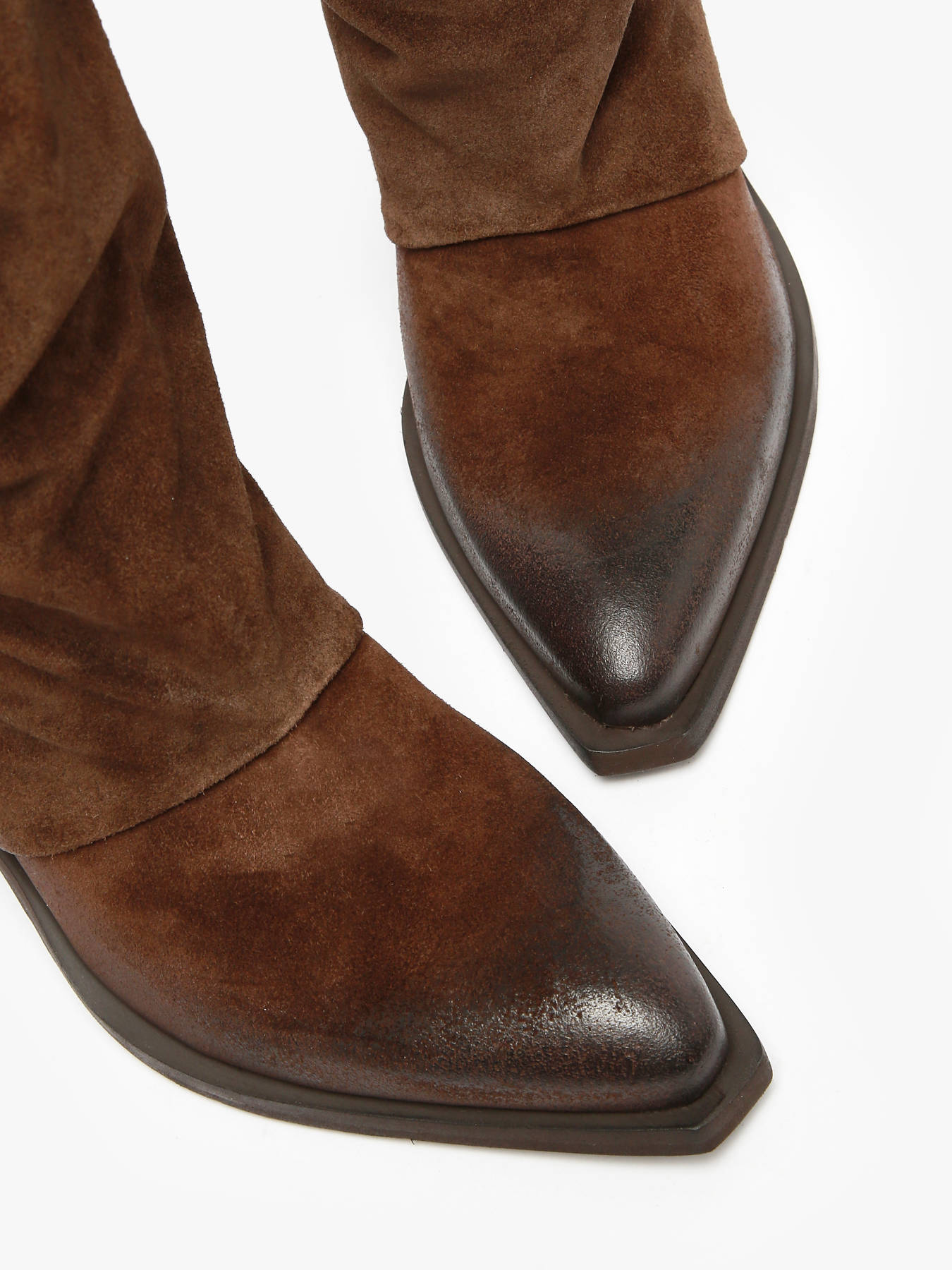 Bottes  talon Stivali Tubo en cuir METISSE
