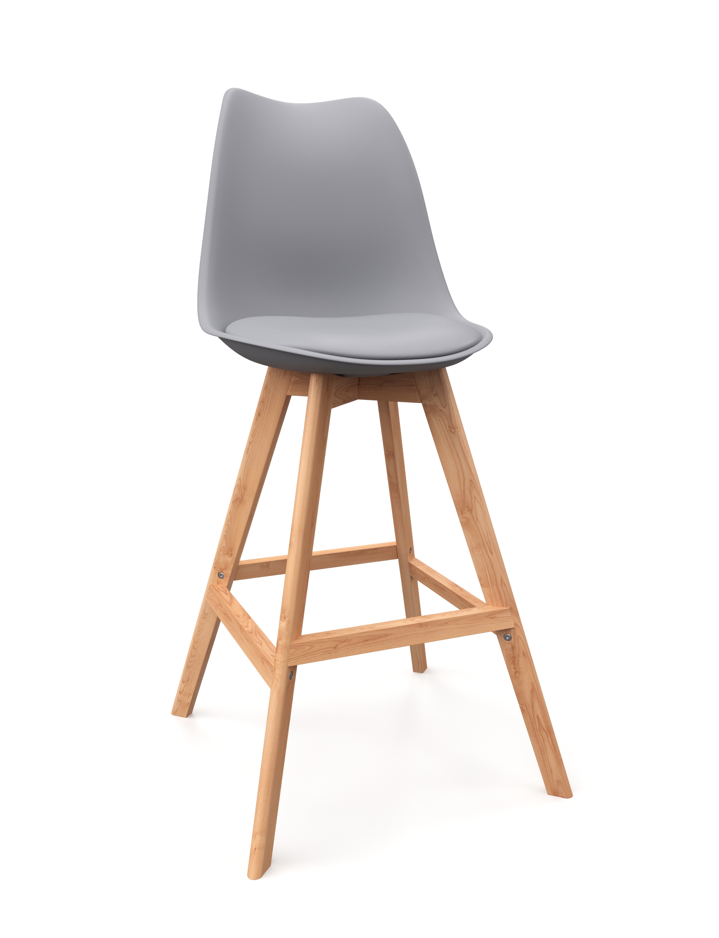 Barhocker AMELIA 2er Set grau