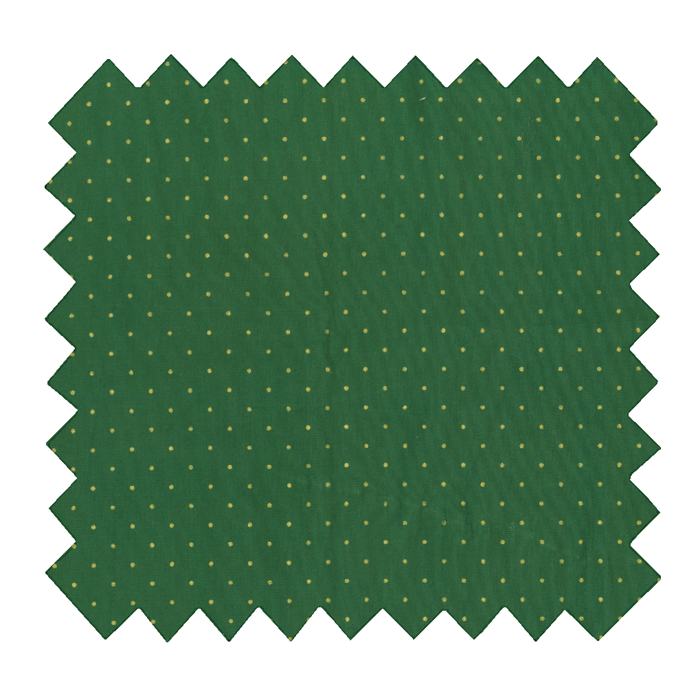 Tissu Coton Au Mètre Pois Or Vert Ex1029