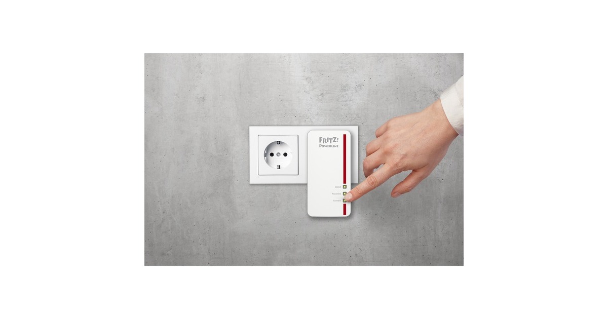 FRITZ!Powerline 1260E International  (Wit, 1 stuks, Mesh Wi-Fi)