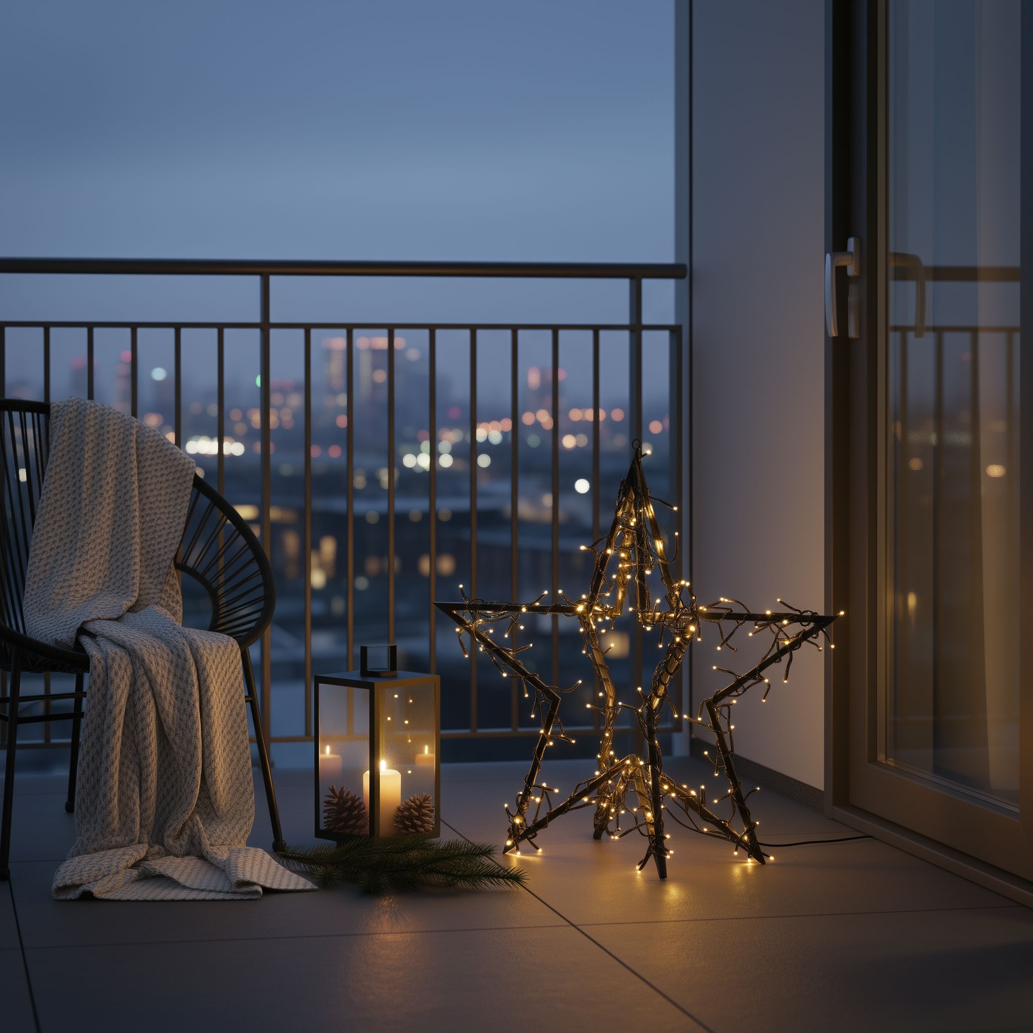 Kerst ster zwart ster incl. LED IP44 - Brilli