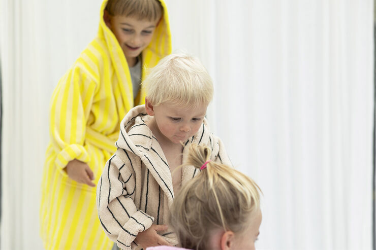 Bongusta Naram Kids Bathrobe Creme & ink