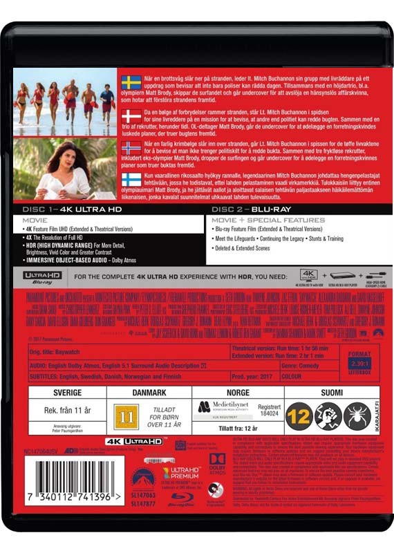 Baywatch (Dwayne Johnson) (4K Blu-Ray)