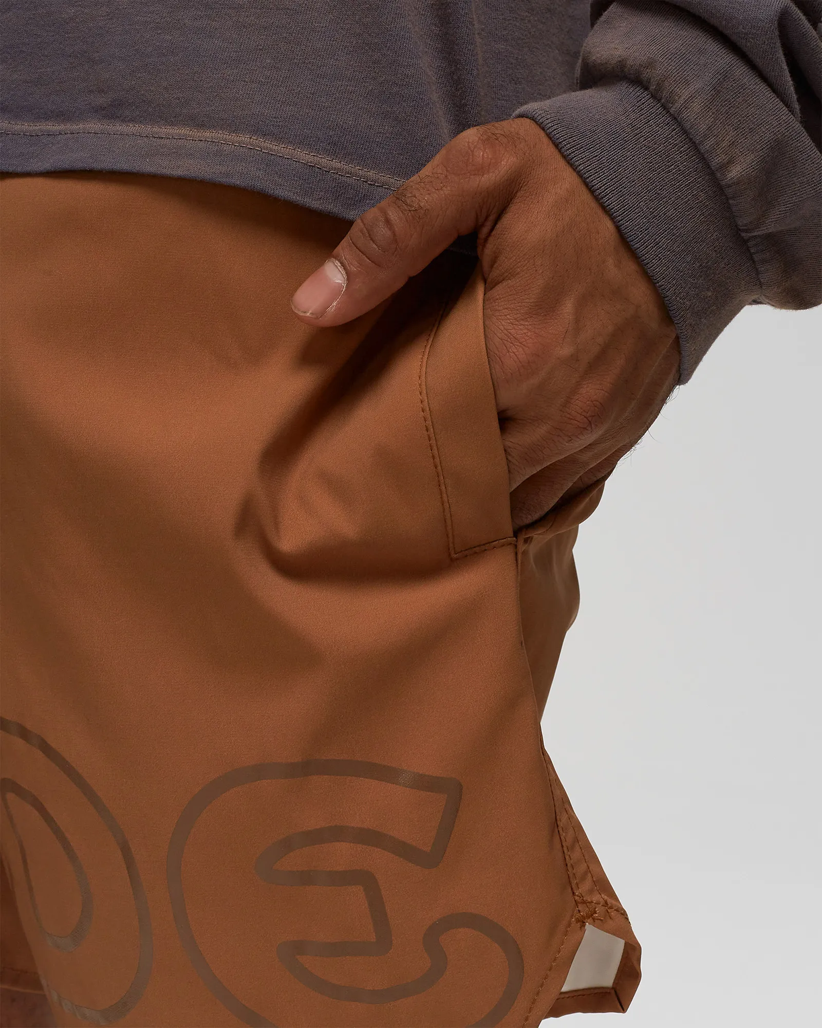 Rhude CAMEL LOGO SWIM TRUNK