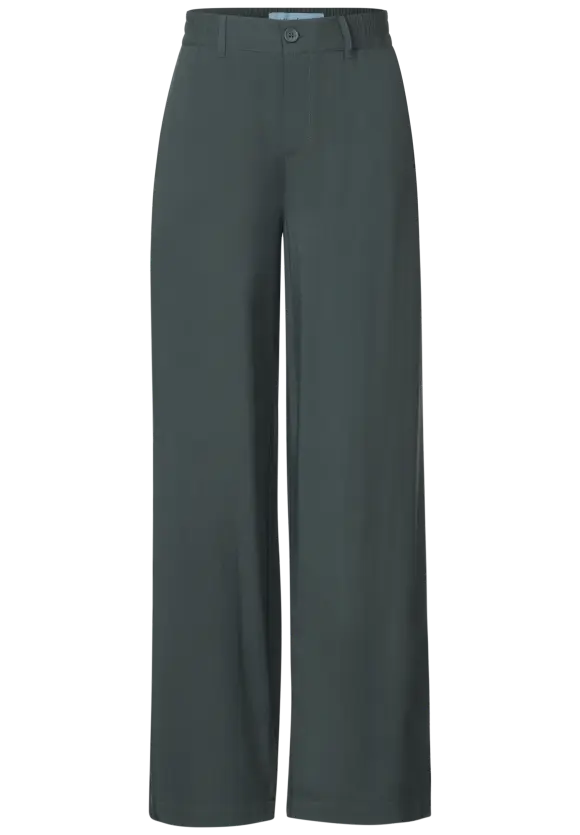 Loose Fit Viskosehose - marshy green