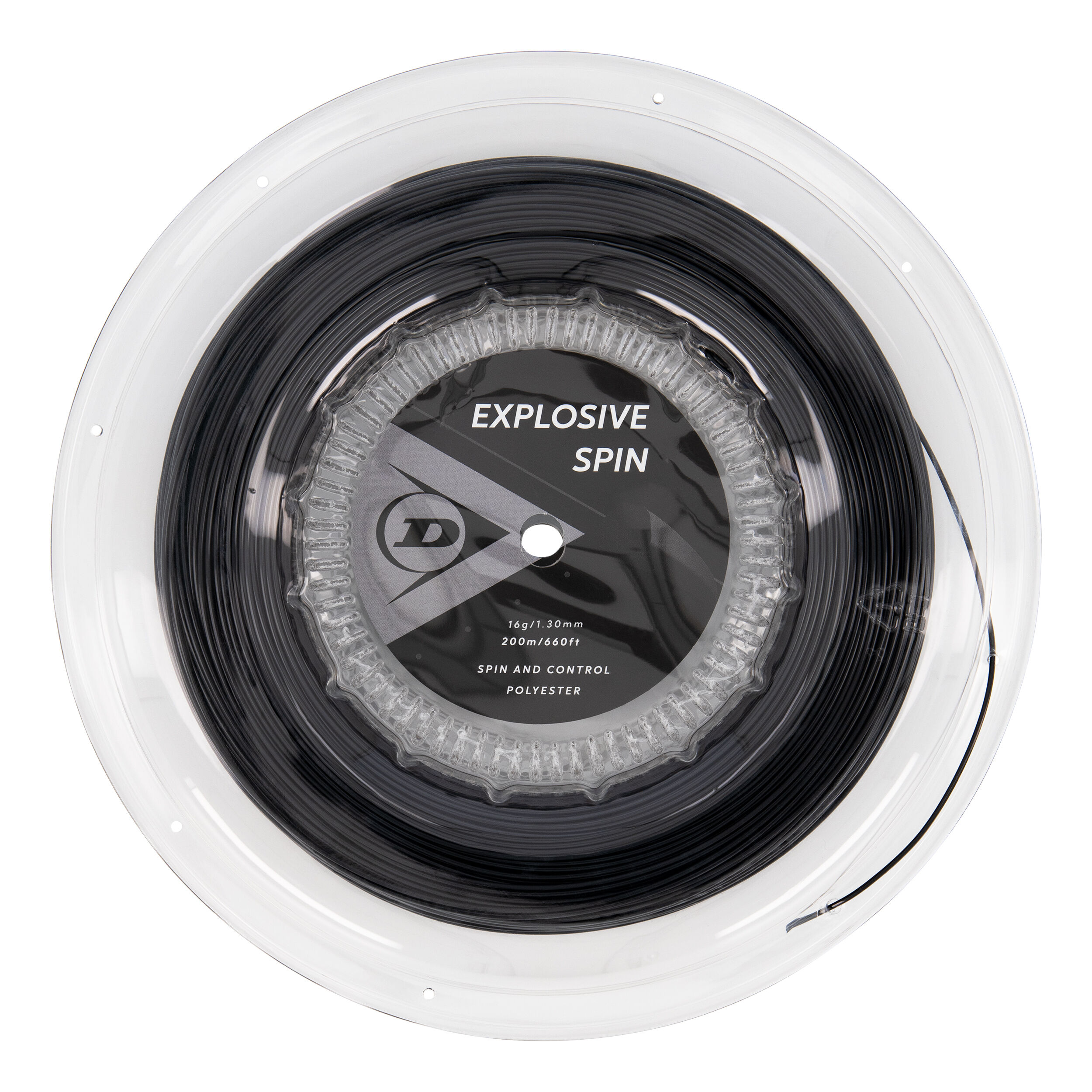 Dunlop Explosive Spin Bobine Cordage 200m - Noir