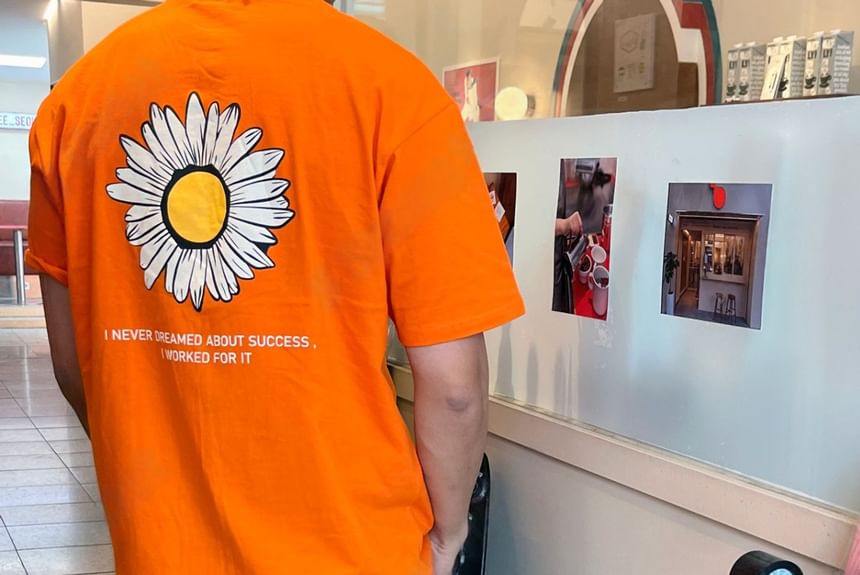 SeoulPop - T-shirt met korte mouwen en bloemenprint, losvallend