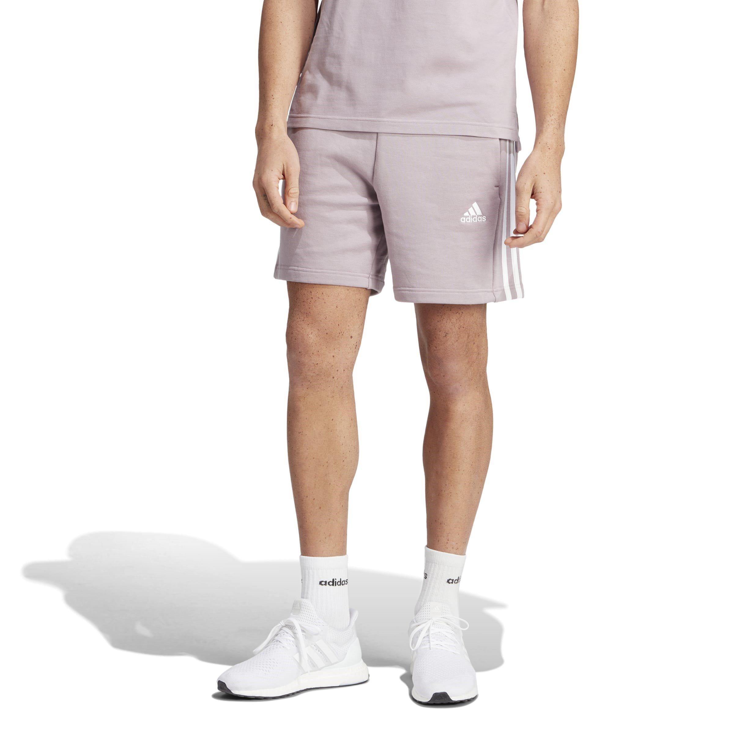 adidas Essentials 3 Stripe Fleece Shorts Mens