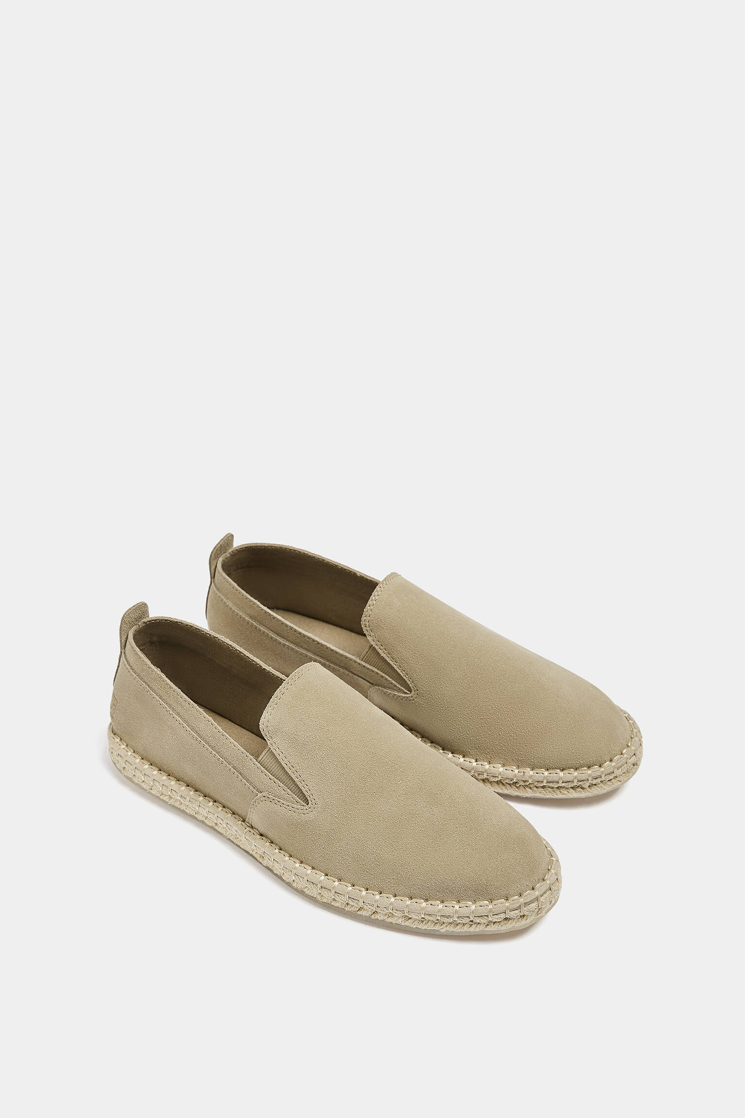 ESPADRILLE DE COURO EM CAMURÇA - TAUPE