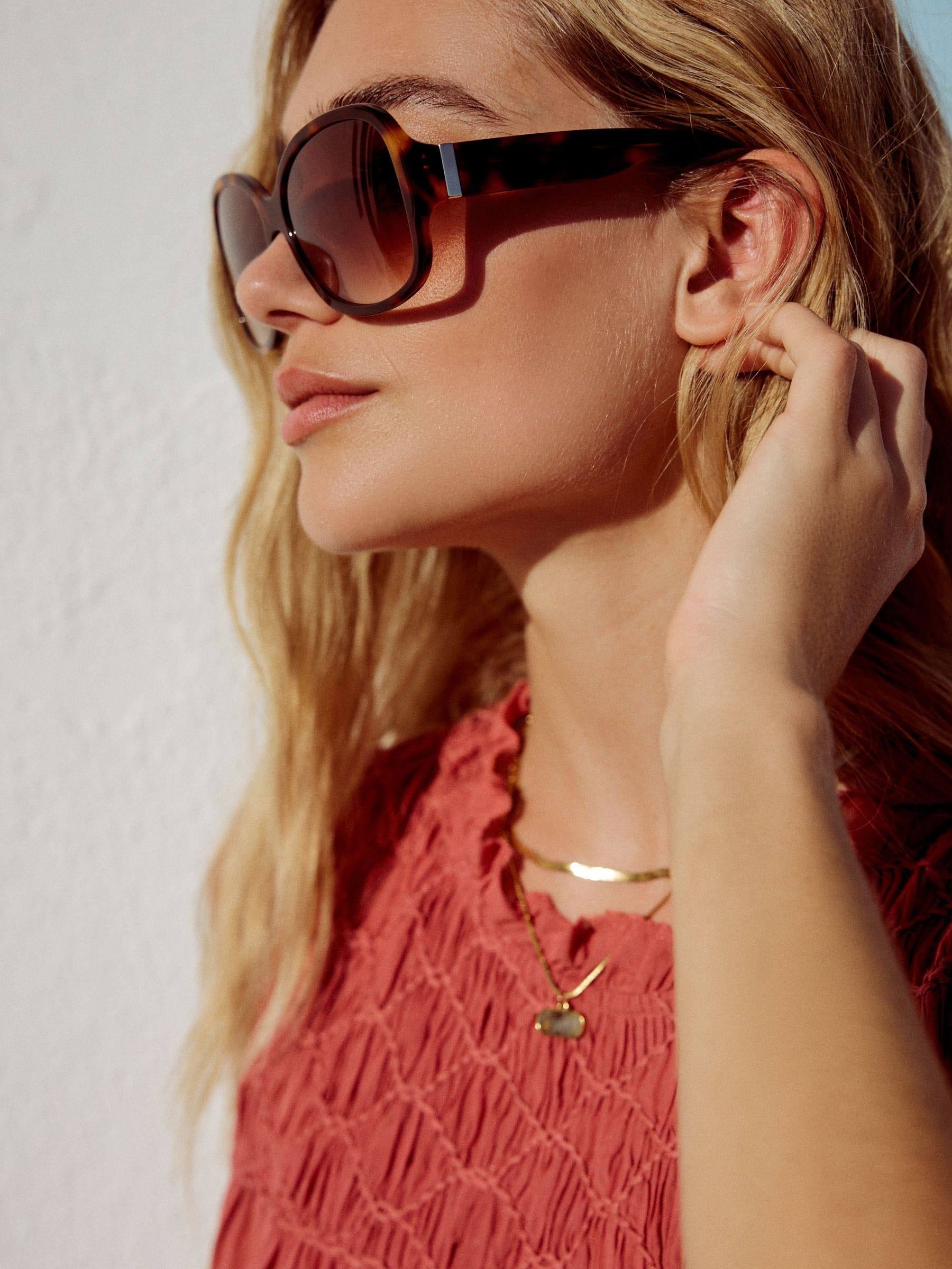 Tortoise bruin - Acetate Wrap Sunglasses