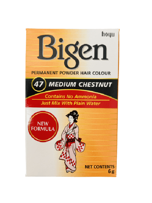 Hoyu Bigen Permanent Haarkleurpoeder Midden Kastanje Nr.47