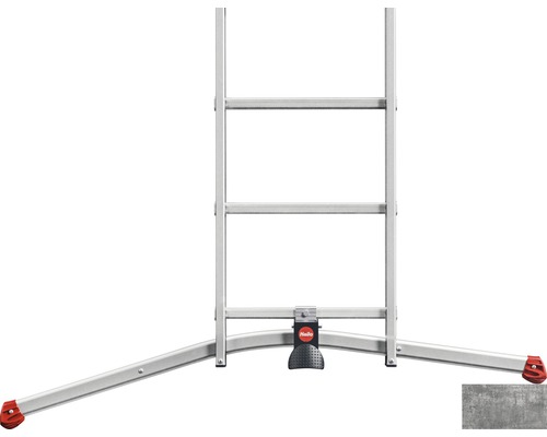 Hailo ProfiLot combiladder met LOT-systeem, aluminium, 2 x 6 + 1 x 5 sporten