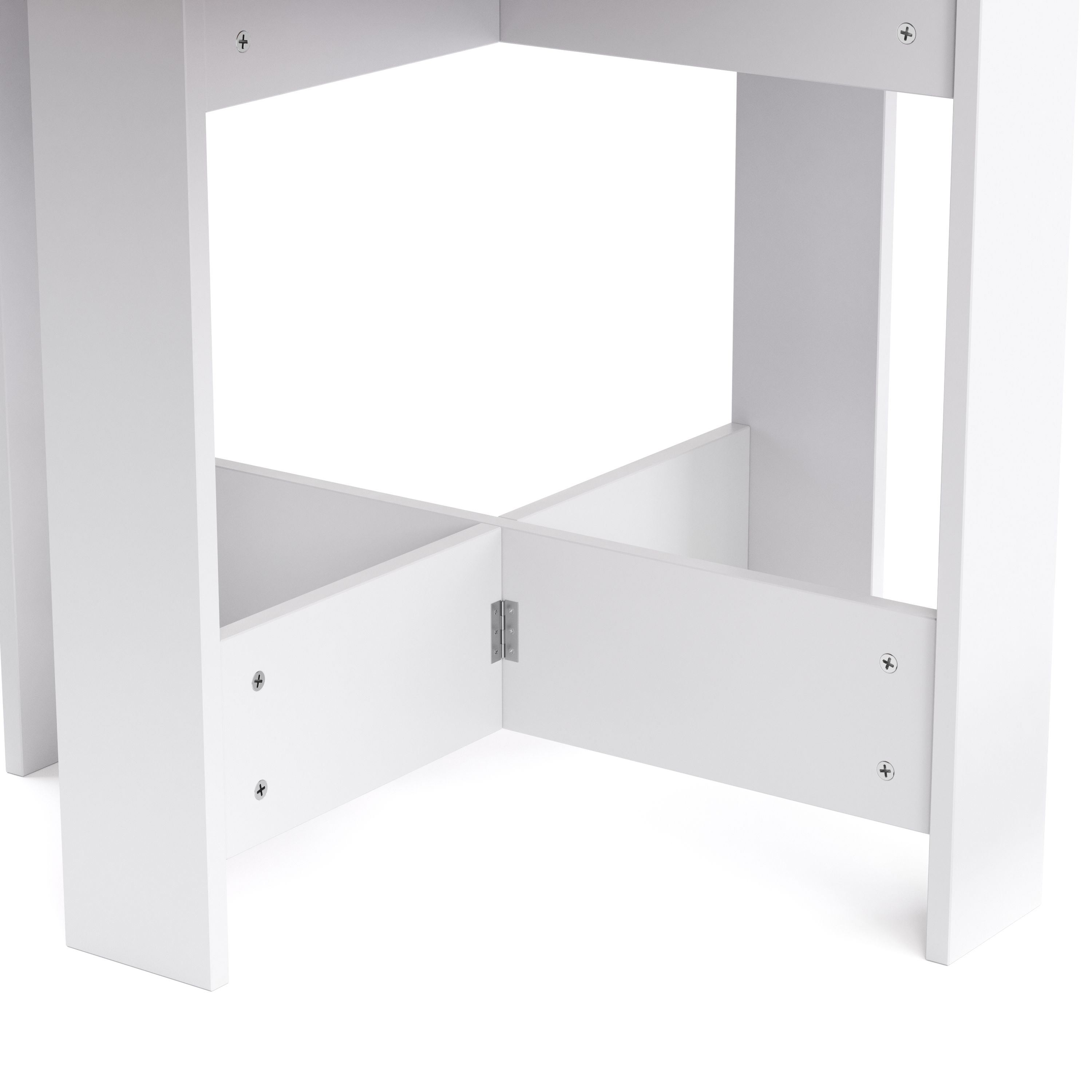 Esstisch klappbar MINIMAL 103 x 76 cm weiss/hellbraun