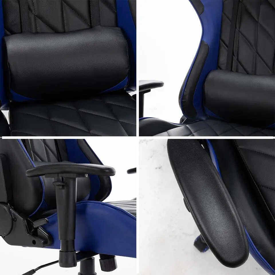 Ocazi Nevada Gaming stoel - Bureaustoel - Zwart/Blauw