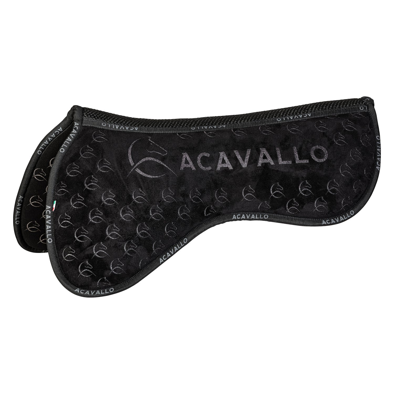 ACAVALLO Memory Foam Close Contact Halfpad mit Silikongrip  - schwarz - VS