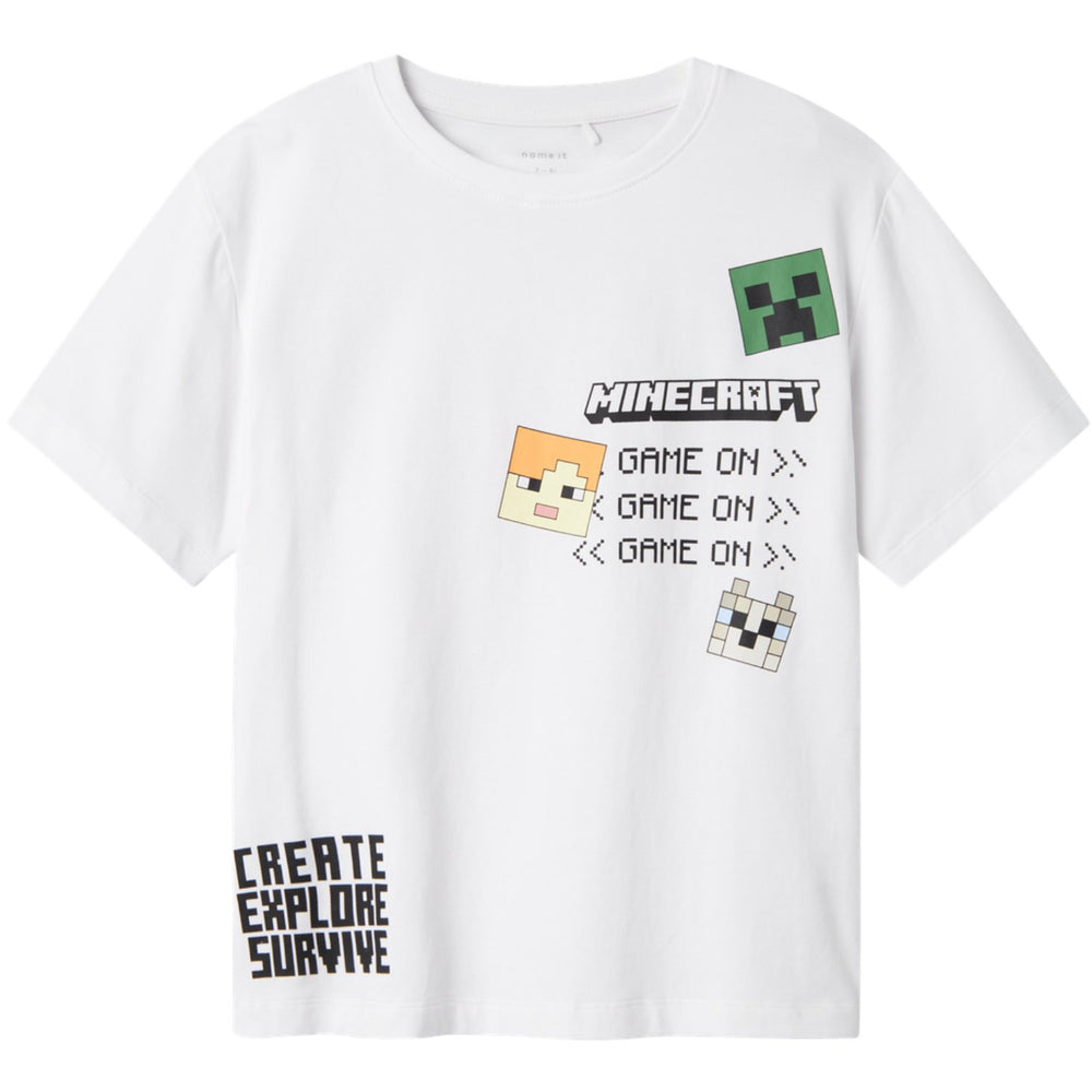 Køb Name It Bright White Jafar Minecraft Regular T-Shirt
