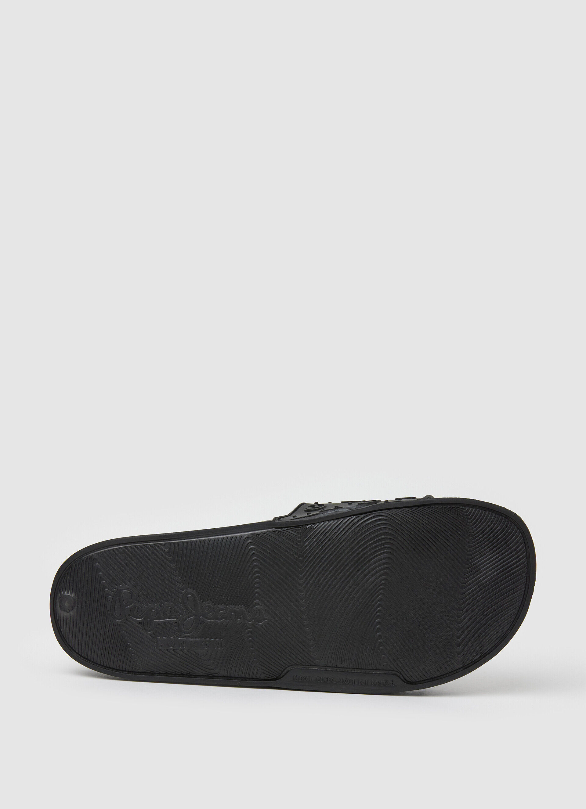 Chinelo de praia liso SLIDER - preto