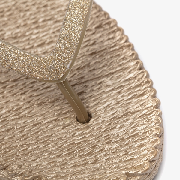 Supercracks dames teenslippers goud