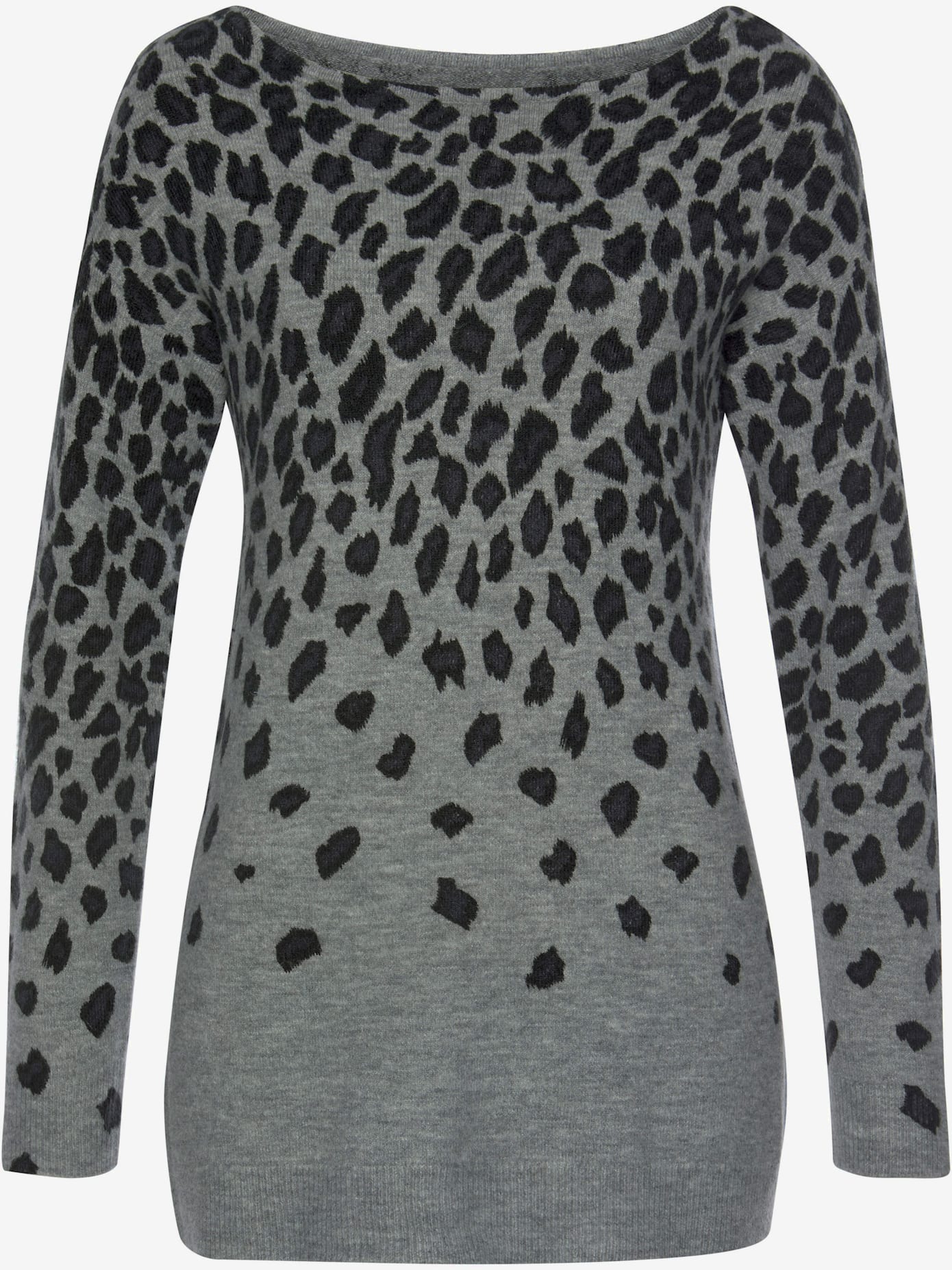 Pull en tricot pull à encolure ronde, imprimé animal